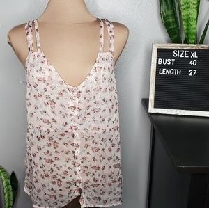 Sheer floral top